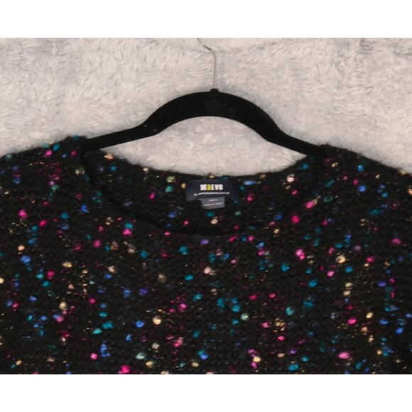 Maeve Anthropologie Sweater Womens XS Black Confetti Chunky Bell Sleeve Oversize - Picture 3 of 13